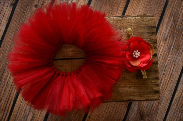 Tutu E Copricapo Fiore Per Neonato - Set Per Foto E Fotografia In Rosa - Foto 6